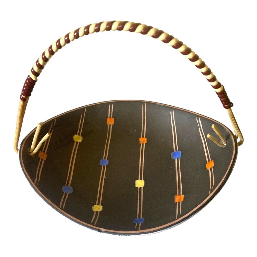 Steuler 1955 West Germany‎ Confetti Konfetti Pottery Plate/Bowl Handle 7.…